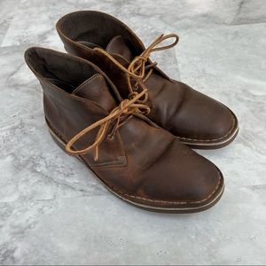 Clarks Bushacre 3 Chukka Boot Size 10.5 15522 Brown Leather Shoes‎